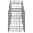 vidaXL 13 db íves horganyzott vas gabion kosár 300x50x60/80 cm