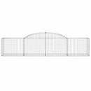 vidaXL 15 db íves horganyzott vas gabion kosár 300x50x60/80 cm