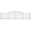 vidaXL 17 db íves horganyzott vas gabion kosár 300x50x60/80 cm