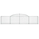 vidaXL 20 db íves horganyzott vas gabion kosár 300x50x60/80 cm