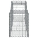 vidaXL 25 db íves horganyzott vas gabion kosár 300x50x60/80 cm
