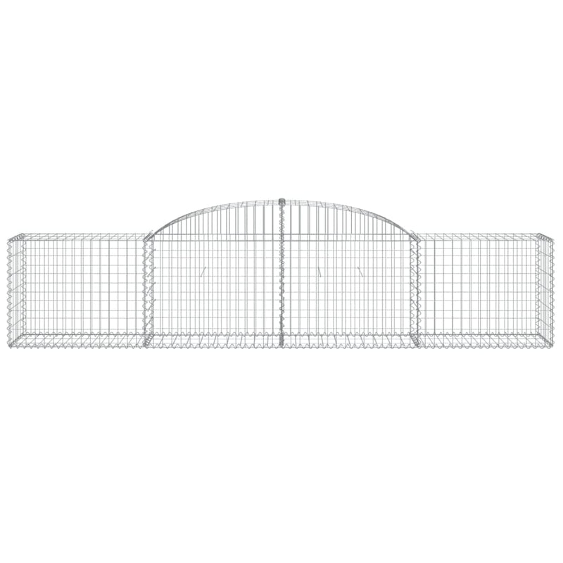 vidaXL 30 db íves horganyzott vas gabion kosár 300x50x60/80 cm