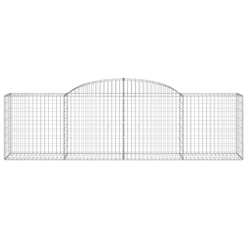 vidaXL 2 db íves horganyzott vas gabion kosár 300x50x80/100 cm