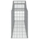 vidaXL 2 db íves horganyzott vas gabion kosár 300x50x80/100 cm