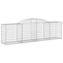 vidaXL 3 db íves horganyzott vas gabion kosár 300x50x80/100 cm