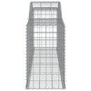 vidaXL 7 db íves horganyzott vas gabion kosár 300x50x80/100 cm
