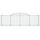 vidaXL 8 db íves horganyzott vas gabion kosár 300x50x80/100 cm