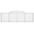 vidaXL 17 db íves horganyzott vas gabion kosár 300x50x80/100 cm