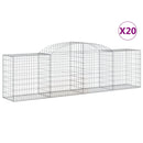 vidaXL 20 db íves horganyzott vas gabion kosár 300x50x80/100 cm