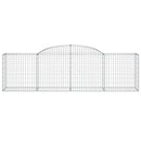 vidaXL 20 db íves horganyzott vas gabion kosár 300x50x80/100 cm