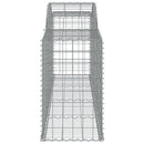 vidaXL 20 db íves horganyzott vas gabion kosár 300x50x80/100 cm