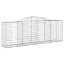 vidaXL 5 db íves horganyzott vas gabion kosár 300 x 50 x 100/120 cm
