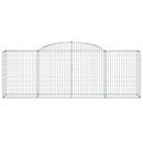 vidaXL 7 db íves horganyzott vas gabion kosár 300 x 50 x 100/120 cm