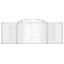 vidaXL 8 db íves horganyzott vas gabion kosár 300 x 50 x 100/120 cm