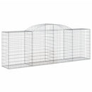 vidaXL 11 db íves horganyzott vas gabion kosár 300 x 50 x 100/120 cm