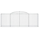 vidaXL 11 db íves horganyzott vas gabion kosár 300 x 50 x 100/120 cm