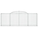 vidaXL 13 db íves horganyzott vas gabion kosár 300 x 50 x 100/120 cm
