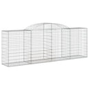 vidaXL 20 db íves horganyzott vas gabion kosár 300 x 50 x 100/120 cm