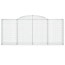 vidaXL 2 db íves horganyzott vas gabion kosár 300x50x120/140 cm