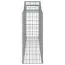vidaXL 3 db íves horganyzott vas gabion kosár 300x50x120/140 cm
