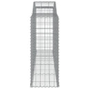 vidaXL 5 db íves horganyzott vas gabion kosár 300x50x120/140 cm