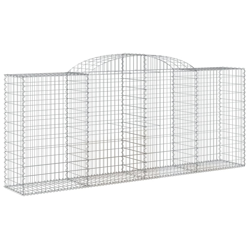 vidaXL 6 db íves horganyzott vas gabion kosár 300x50x120/140 cm