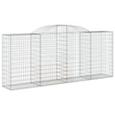 vidaXL 9 db íves horganyzott vas gabion kosár 300x50x120/140 cm