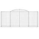 vidaXL 13 db íves horganyzott vas gabion kosár 300x50x120/140 cm