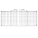 vidaXL 15 db íves horganyzott vas gabion kosár 300x50x120/140 cm