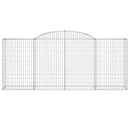 vidaXL 17 db íves horganyzott vas gabion kosár 300x50x120/140 cm