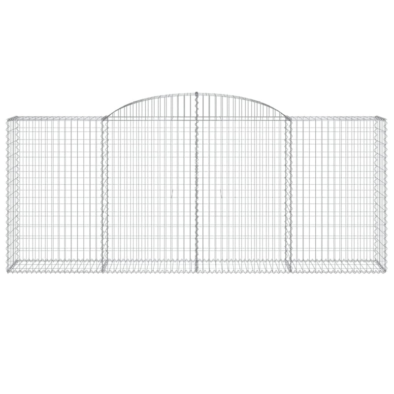 vidaXL 20 db íves horganyzott vas gabion kosár 300x50x120/140 cm