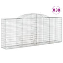 vidaXL 30 db íves horganyzott vas gabion kosár 300x50x120/140 cm