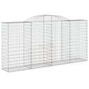 vidaXL 2 db íves horganyzott vas gabion kosár 300x50x140/160 cm