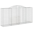 vidaXL 6 db íves horganyzott vas gabion kosár 300x50x140/160 cm