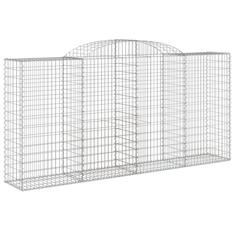 vidaXL 6 db íves horganyzott vas gabion kosár 300x50x140/160 cm
