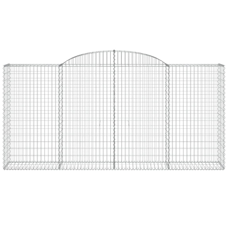 vidaXL 6 db íves horganyzott vas gabion kosár 300x50x140/160 cm