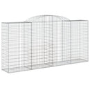 vidaXL 7 db íves horganyzott vas gabion kosár 300x50x140/160 cm