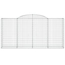 vidaXL 11 db íves horganyzott vas gabion kosár 300x50x140/160 cm