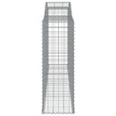 vidaXL 11 db íves horganyzott vas gabion kosár 300x50x140/160 cm