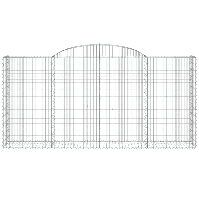 vidaXL 12 db íves horganyzott vas gabion kosár 300x50x140/160 cm