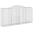 vidaXL 13 db íves horganyzott vas gabion kosár 300x50x140/160 cm