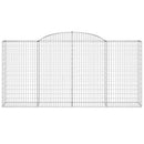 vidaXL 13 db íves horganyzott vas gabion kosár 300x50x140/160 cm