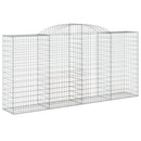 vidaXL 15 db íves horganyzott vas gabion kosár 300x50x140/160 cm