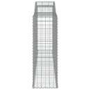 vidaXL 15 db íves horganyzott vas gabion kosár 300x50x140/160 cm