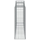 vidaXL 17 db íves horganyzott vas gabion kosár 300x50x140/160 cm