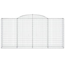 vidaXL 25 db íves horganyzott vas gabion kosár 300x50x140/160 cm