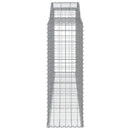 vidaXL 25 db íves horganyzott vas gabion kosár 300x50x140/160 cm