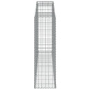 vidaXL 4 db íves horganyzott vas gabion kosár 300x50x160/180 cm