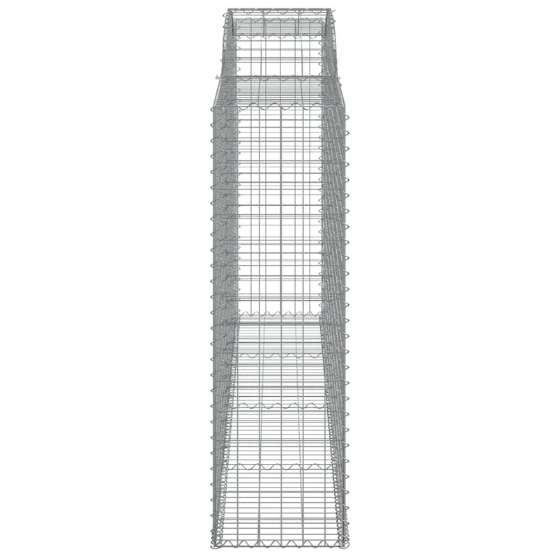 vidaXL 4 db íves horganyzott vas gabion kosár 300x50x160/180 cm