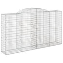 vidaXL 5 db íves horganyzott vas gabion kosár 300x50x160/180 cm